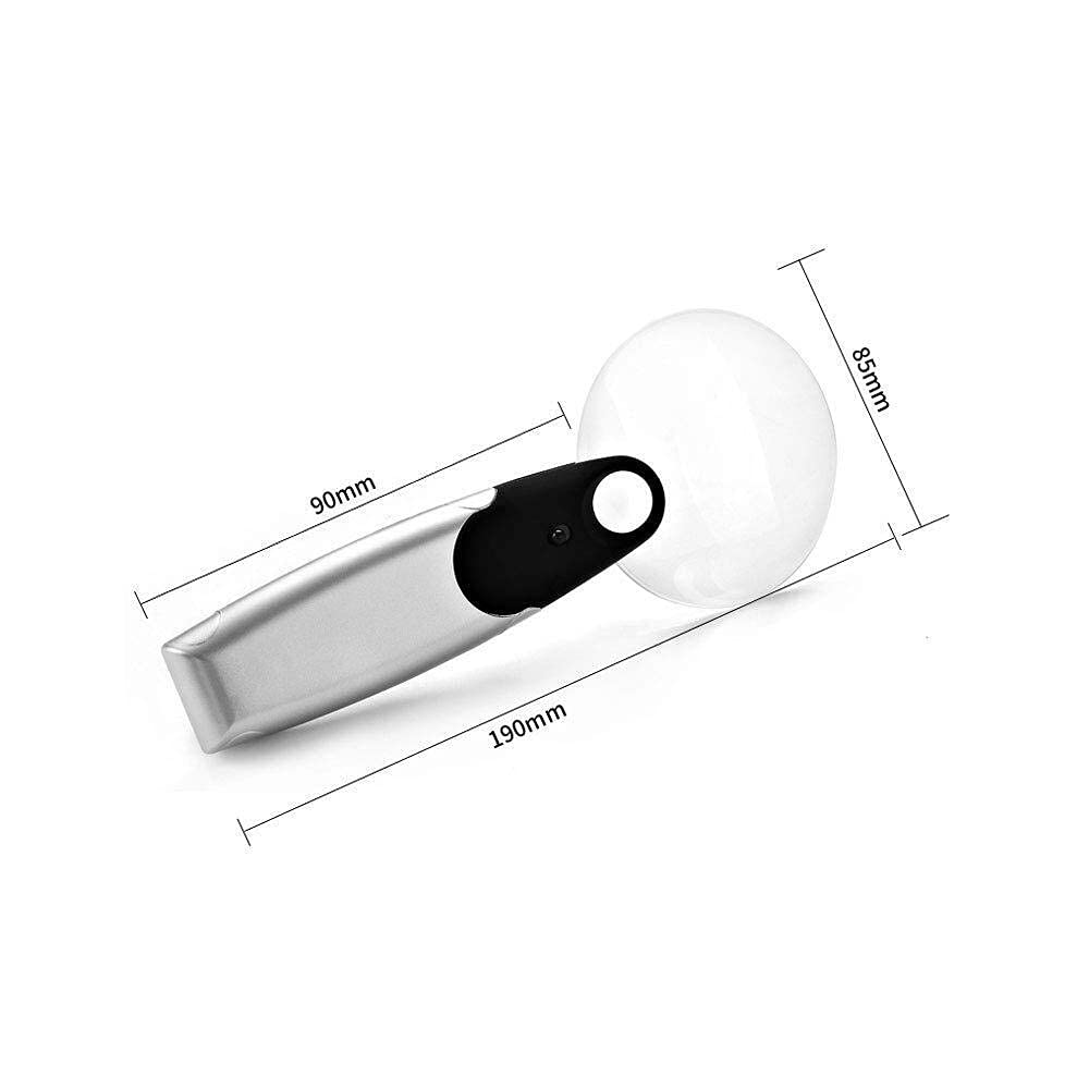 Lupas educativas para Pasatiempos, Lupa de Mano con luz LED HD para Estudiantes de niños Mayores, Lente óptica Ultra Clara, de Escritorio, de Doble Uso charitable