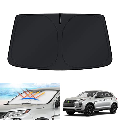 Image of KUST Windshield Sun Shade for 2011-2023 2024 2025 Mitsubishi Outlander Sport (NOT fit Outlander) Accessories Sunshade Window Sun Protector Foldable Block UV Rays Keep Car Cooler