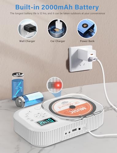 Afu CD318 2000Mah Cd Player Portable With Bluetooth thumb #1