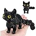 XLMJDZQ 3D Printed Toys 6 Pcs - 3D Printed Spooky Figurines: Skeleton, Cute 3D Printed Cat, Ghost Duck, Skeleton Hand, Demon Cat, Halloween Toys for Kids Ages 3+