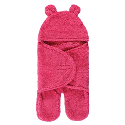 Image of Hudson Baby Unisex Baby Animal Sherpa Baby Outdoor Stroller Sack Wrap, Dk Pink, One Size