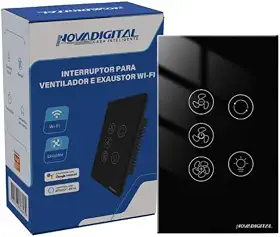 Interruptor Wifi Para Ventilador De Teto Exaustor Luz Smart