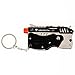 Rubber Band Gun New Generation Upgrade Mini Metal Foldable Toy Gun Keychain Quickly Shoot 8 Rubbers Orange tip Effectively identifiable Toy Gun Comes with 100 Color Rubber Bands