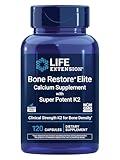 Life Extension Bone Restore Elite Calcium Supplement with Super Potent K2, Calcium, Vitamin D3, Magnesium, Boron, zinc, Vitamin K2, for Bone Health, Gluten-Free, Non-GMO, 120 Capsules