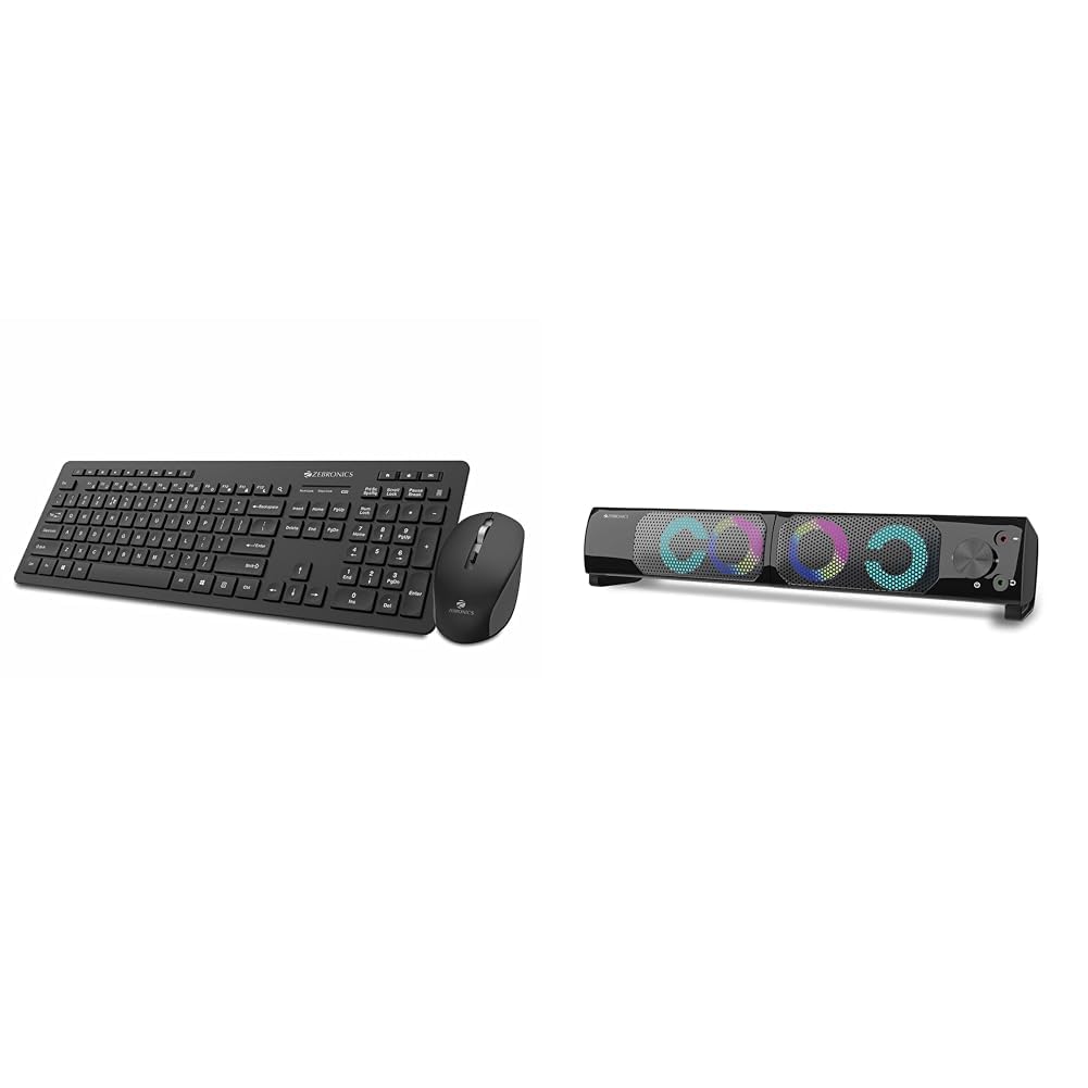 Zebronics Zeb-Companion 500 2.4GHz Wireless Keyboard & Mouse Combo, USB Nano Receiver, Chiclet Keys, (B0BQG4X8HX) Amazon Price History, Amazon Price Tracker