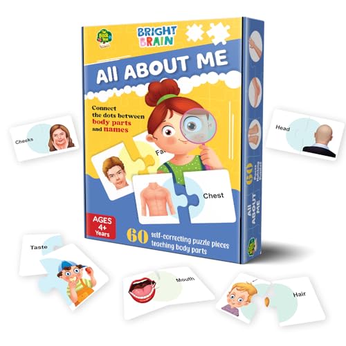 Image of The Book Tree All About Me Puzzle for Kids | 60 Self-Correcting Body Parts Puzzle Pieces | Human Body Learning Toy for Toddlers & Preschoolers Age 4+ | Educational Gift for Boys & Girls