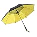 Gmjay Parapluie Pliant Ventilateur Intégré Protection UV Parapluie de Pluie Chargement USB Protection UV Parasol de Refroidissement Parapluie pour L'extérieur,Yellow