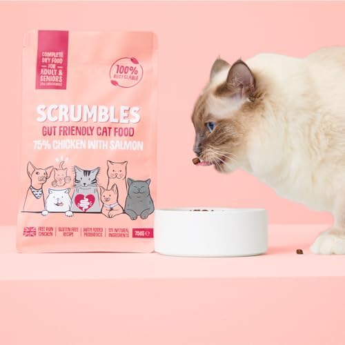 Scrumbles All Natural Dry Cat Food With 75% Chicken and Fresh Salmon, High Protein Food for Adults And Seniors, 750 g - View 5