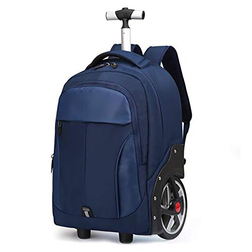 Wheeled 18" 20 „Laptop-Rucksack-Beutel, große Speicher-Multifunktionswasserdicht Reisen auf Räder Rollen Rucksack, Rollen Rucksack mit Rollen für Frauen Männer,Blau,20inches Cover
