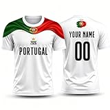 Custom Soccer Jersey T-Shirt for World Cup 2026 Fans,Personalized National Jersey-Proud Winning Years & Anticipation for 2026 (Por-tugal)