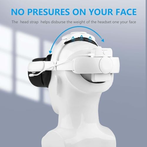 Head Strap with Battery for Oculus Quest 2, 7500mAh Extend 4-5H Playtime, Adjustable Comfort Elite Head Strap Replacement, Lightweight Design and Enhanced Support in VR for Oculus/Meta Quest 2 - 2