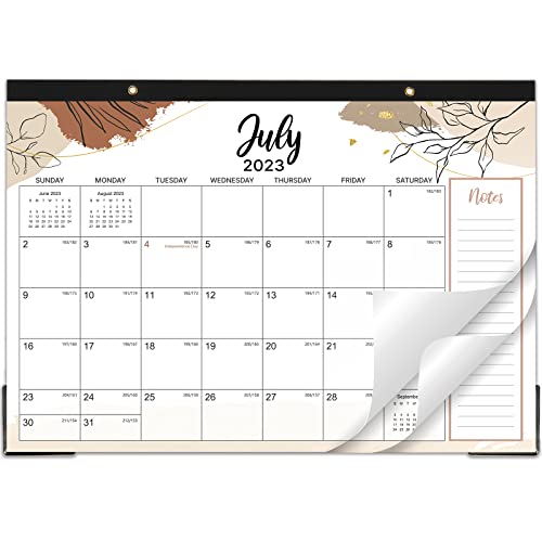 Desk Calendar 2023-2024 - 18 Monthly Desk/Wall Calendar 2023-2024, Jul. 2023 - Dec. 2024, 17”X 12”, Holidays, Notes, Corner Protectors, Hanging Holes & Cutting-Line Design, Perfect Calendar For You #TOP28