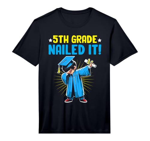 5th Grade Nailed It Shirt Dabbing boy 5th Grade Graduation Performance T-Shirt