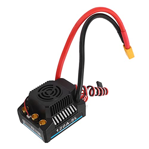 120A Brushless ESC, RC Speed Controller with 5.8V 5A BEC Output, Electronic Speed Controller for 1:8 RC Car Truck with Multiple Protection Functions