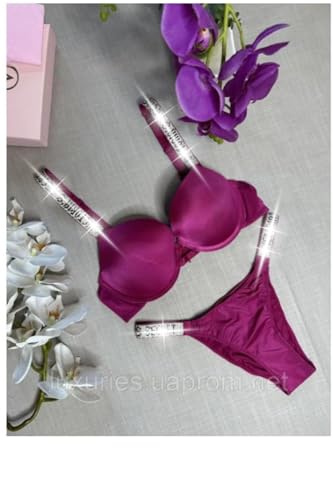 Image of Women Girl's Plain Cotton Padded Push-up Wireless Underwired Sports Non Padded Regular V Secret Everyday Wear Stylish Wired Non-Wired Full Coverage T-Shirt Solid Bra Underwear Lingerie Set