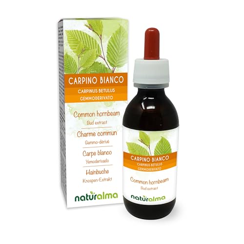 Carpino bianco (Carpinus betulus) Gemmoderivato analcoolico da gemme fresche Naturalma - Estratto liquido gocce 120 ml - Integratore alimentare - Vegano