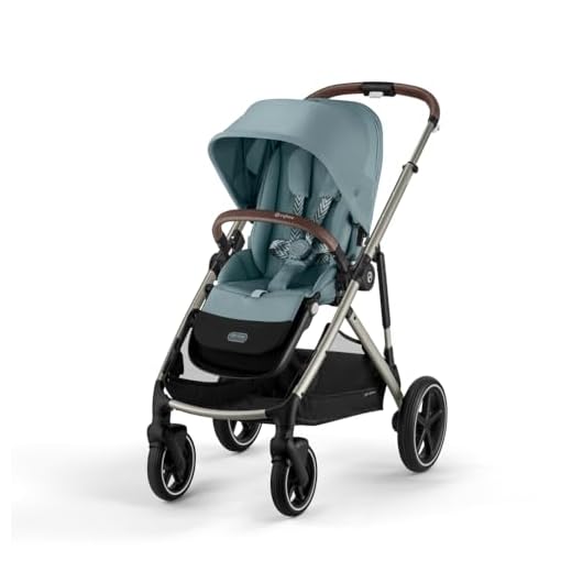 Cybex Gazelle S All-in-One Toddler and Baby Stroller with Over 20 Modular Configurations, Ergonomic Near-Flat Recline, Shopper Basket, and Compact Fold, Sky Blue