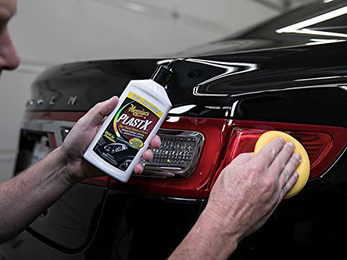 Zona 37-948 3M Wet/Dry Polishing Paper, 8-1/2-Inch X 11-Inch, Assortment Pack One Each 1, 2, 3, 9, 15, and 30 Micron & Meguiar's G12310 PlastX Clear Plastic Cleaner & Polish, 10 Fluid Ounces