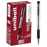 Uni-Ball 207 Impact Stick Rollerball Gel Pen, Red Ink, Bold Point, Dozen (SAN65802)