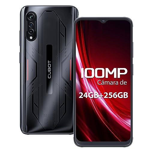 CUBOT X70 Telefono Movil Libres, Android 13 moviles, 24GB RAM+256GB ROM/1TB,100 MP+32 MP, MTk G99 con Pantalla de 6,58 Pulgadas y 120 Hz, 5200 mAh/OTG/NFC/GPS/FingerPrint/4G Dual SIM Negro Espacial