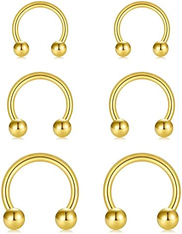 Barra Ferro Di Cavallo, Labbro Naso Setto Trago Ear Anello Misure Varie - Foto 8