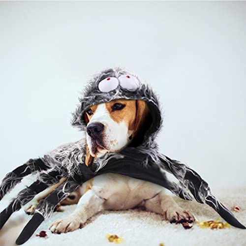 Halloween Dogs Cats Spider Costume Furry Simulation Spider Pets Outfits Pet Cosplay Dress Up Costume Halloween Pets Accessories Decoration For Puppy Dogs Cats #TOP4