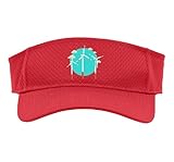 Windpower I Wind Power Wind Energy Renewable Wind Turbines Sport Sun Visor, Adult, One Size, Red