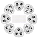 VALICLUD Ruedas Pequeñas Adhesivas Giratorias 360° Triple Bola de Acero Blanco Juego de 8 Unidades para Muebles Contenedores de Basura y Cajas Resistente al Desgaste y Silencioso