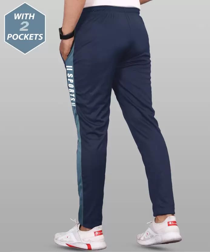 Image of Track Pants for Mens /Joggers for Mens /Mens Lower Polyester with Two Side Zipper Pockets for Gym, Yoga, Exercise, Morning Walk, Jogging, Sports (L1 Pack of 2)