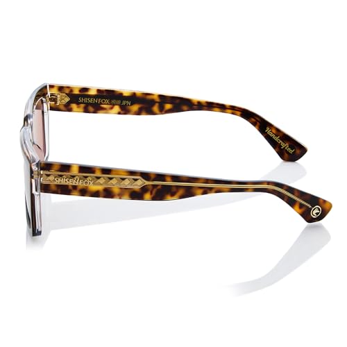Image of Shisen Fox KOKORO Polarized 2.0 Unisex Sunglasses | Stylish Rectangular Design | Polarized Lenses | Premium Acetate Frames | Sunglasses for Men | Superior Comfort