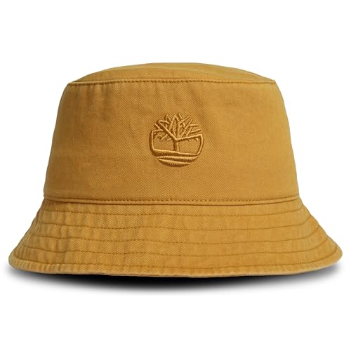 Image of Timberland Mens Bucket Hat, Cotton Twill, Soft Brushed Finish, Packable Sun Hat