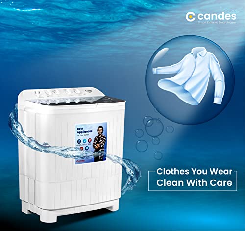 Image of Candes Washing machine Variation (9.0 Kg, Blue & White)