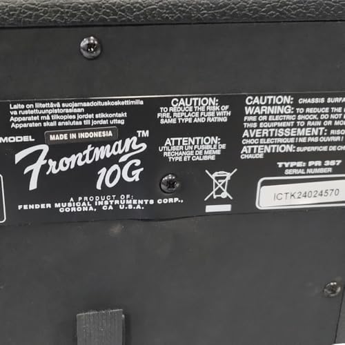 Fender Frontman 10G Guitar Amplifier with Cable & Polishing Cloth - Black