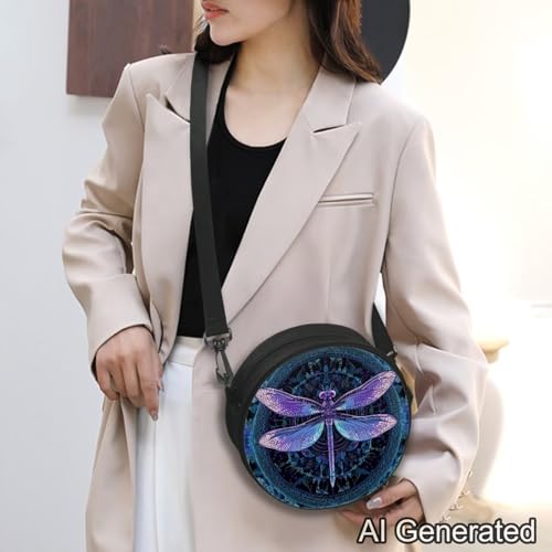 Image of Women Novelty Round Clock Shape Zippered Clock Purses for Women Tote Handbag Shoulder Bag, Gift for Mom Girlfriend