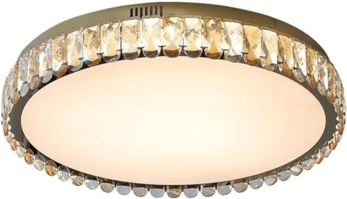 Éclairage de plafond intérieur LED plafonnier cristal moderne rond