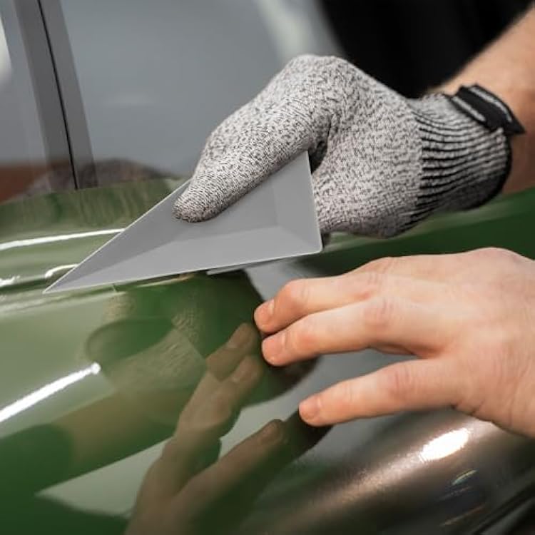5Pcs Window Tint Squeegee Triangle Contour Squeegee Card Scraper Window Tint Tools Grey Corner Squeegee Vinyl Wrap Tool Kit for Car Wrapping Window Tinting Film Installation Application
