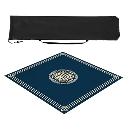 Tapis Mahjong Silencieux Tapis de Table en Velours Cristal Fond Antidérapant 39.3in