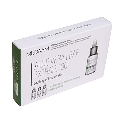 [MEDAAM] Aloevera Leaf Extract 100 Soothing Facial Moisturizer Ampoule | Excellent Natural Moisturize Ampoule for Skin Soothing, Premium Quality Soothing Serum (10ml×3EA)