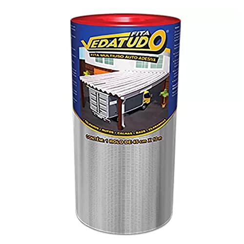 Manta asfáltica adesiva aluminizada - 45cm x 10m - dryko