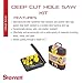 Starrett Deep Cut Hole Saw Industrial Kit, 11 Hole Saws and 3 Accessories for Wood, Metal and Steel - Rake High Speed Steel Teeth, 2