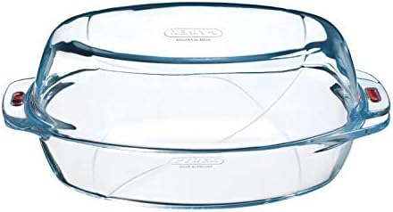 Pyrex Reflections - Irresistible Glass Oval Roaster Pie Serving Dish High Heat Resistance - L32 x W19 x H6cm, 1.8L