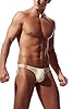 Newsywell Hommes String Soie Glacée Tanga G-String T-Back Mâle Sumo Respirant Taille Basse Bikini Slips sous-vêtements Couleur Chair X-Large #3
