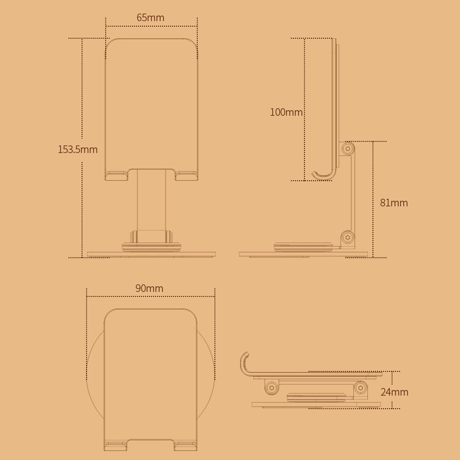 Soporte for teléfono móvil giratorio ZHCHAO plegable para escritorio y tableta 6
