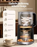 Milchaufschäumer Elektrisch 5 in 1 - Automatische Milchschäumer 350ml Großes Fassungsvermögen Milch Dampfer Edelstahl Spülmaschinenfest für Heißer Kalter Milchschaum Heiße Schokolade Latte Cappuccino – Ansicht 7