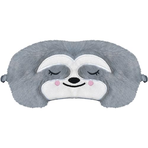 FUNAUPGO Lustige Faultier Augenmaske, Süße Tier Schlafmaske Weich Plüsch Augenbinde Reise Schlafbrille Augen Abdeckung für Kinder Erwachsene...