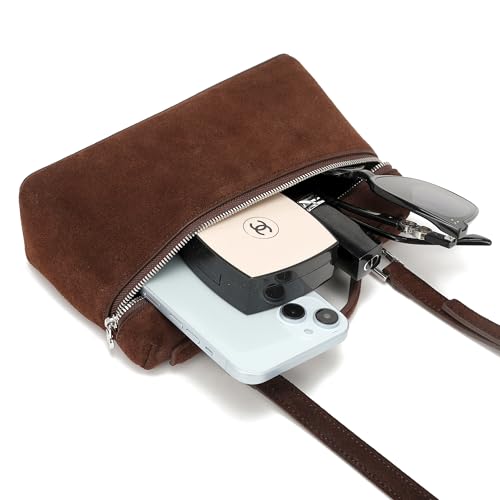 Image of Rejolly Crossbody Bag for Women Small Top-Handle Leather Pouch Purse Shoulder Handbag