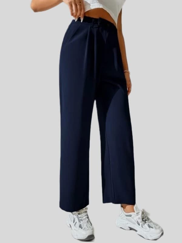 Image of Elendra Women Cotton - Trousers Pant Wide Leg