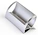 Displays2go Desktop Business Card Holders, Curved Design, Set of 4, Silver Aluminum (BCHQSLVR)