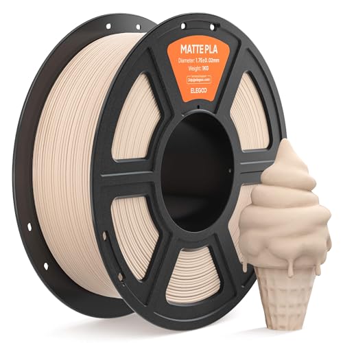 elegoo matte pla filament 175mm beige 1kg 3d printer filament high precision 1kg spool 22lbs fits for most fdm 3d printers