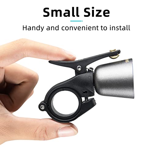Image of ROCKBROS Bike Bell Classic Bicycle Bell Mountain Bike Bells for Adults with Loud Sound and Fit for 0.87-1.25in /22.2-31.8mm Bicycle Handlebars | Brass Alloy Loud & Clear Sound, Anti-Rust Anti-Aging, Hex Wrench Included, 2 Anti-Skid Pads, Fits Left /Right Handlebar
